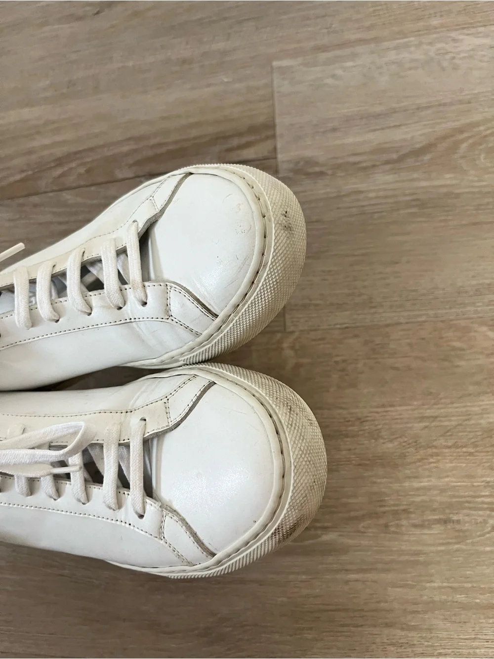 Common Projects Original Achilles Low Sneaker White Leather Lace-Up Size 38